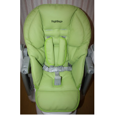 1 - сторонний ЧЕХОЛ из ЭКО-КОЖИ на стульчик для кормления ❗️С ❗️ЛОГОТИПОМ❗️ "Peg-perego" Tatamia Follow Me / Пег-перего Татамия, плотность наполнителя = 800 гр/м - толстый и объёмный, цвет "САЛАТОВЫЙ"